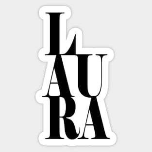 Laura Girls Name Bold Font Sticker